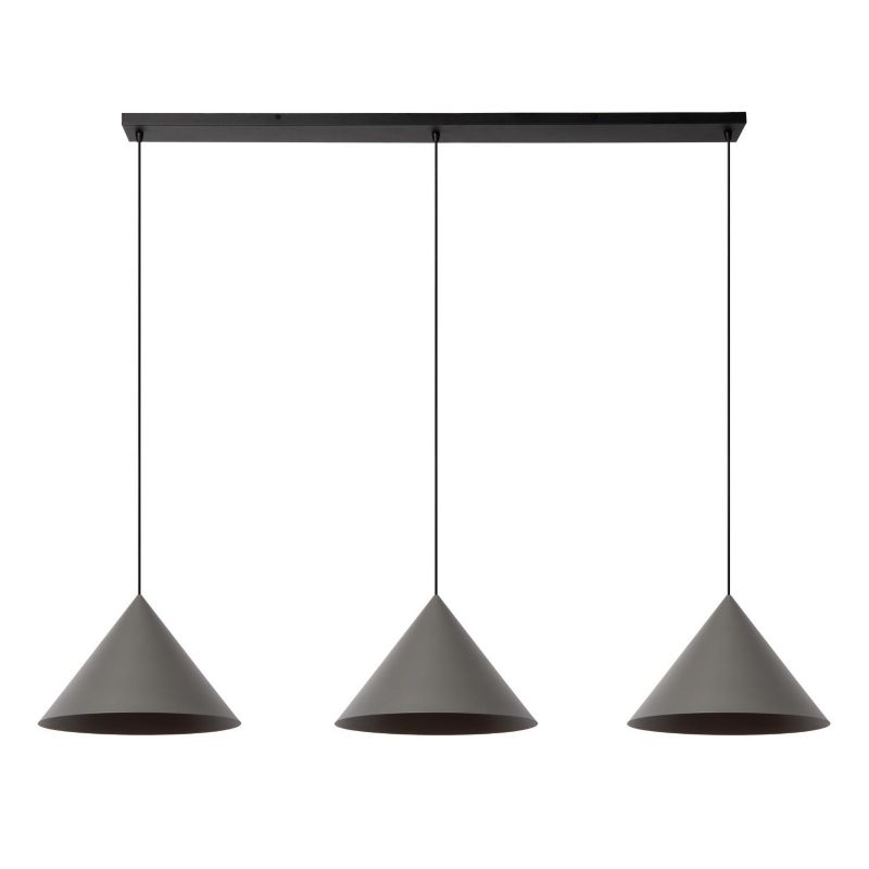 Lampa wisząca Lucide SPITZE szaro-czarna 3xE27x40W IP20 wym:160x164x40cm - 1 szt.