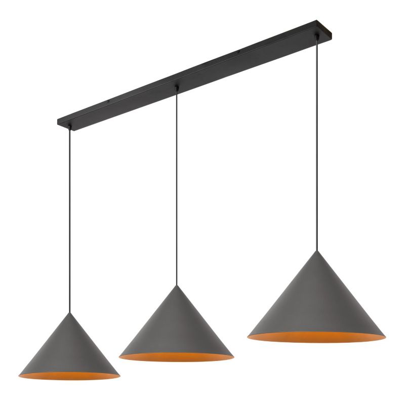Lampa wisząca Lucide SPITZE szaro-czarna 3xE27x40W IP20 wym:160x164x40cm - 1 szt.