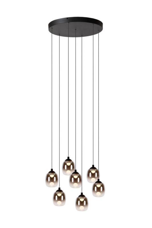 Lampa wisząca Lucide Tamino 2228 czarna nad stół wbudowany LED 7W 1 szt.