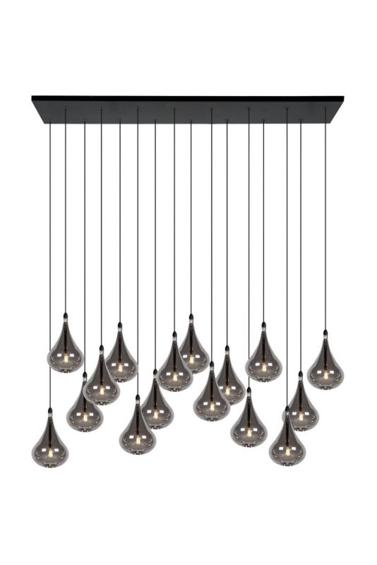 Lampa wisząca Lucide Tears 2340 czarna nad stół 16xG4 x 1.5W 1 szt.