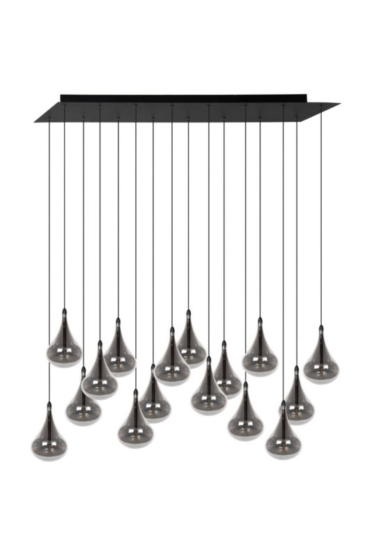 Lampa wisząca Lucide Tears 2340 czarna nad stół 16xG4 x 1.5W 1 szt.