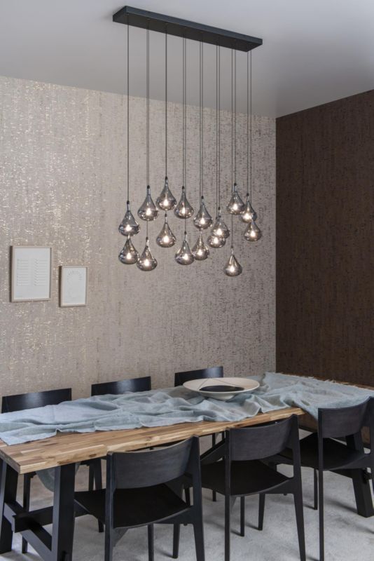 Lampa wisząca Lucide Tears 2340 czarna nad stół 16xG4 x 1.5W 1 szt.