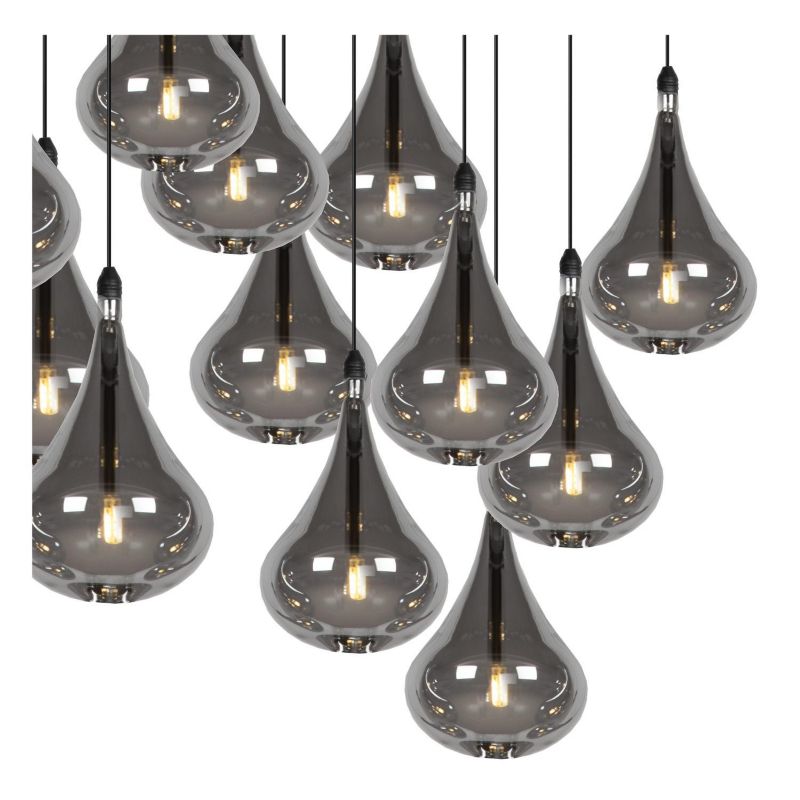 Lampa wisząca Lucide Tears 2340 czarna nad stół 16xG4 x 1.5W 1 szt.