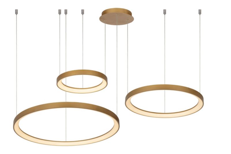 Lampa wisząca Lucide Vidal 0943 złoto-odcienie złota ring wbudowany LED 120W 1 szt.