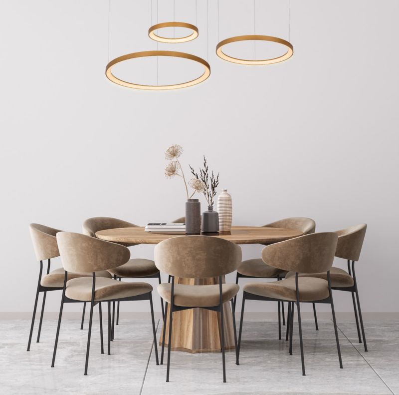 Lampa wisząca Lucide Vidal 0943 złoto-odcienie złota ring wbudowany LED 120W 1 szt.