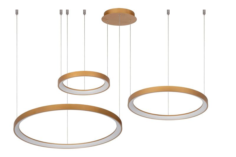 Lampa wisząca Lucide Vidal 0943 złoto-odcienie złota ring wbudowany LED 120W 1 szt.
