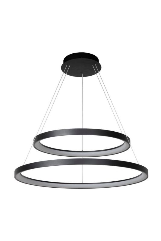 Lampa wisząca Lucide Vidal czarna ring wbudowany LED 92W 1 szt.
