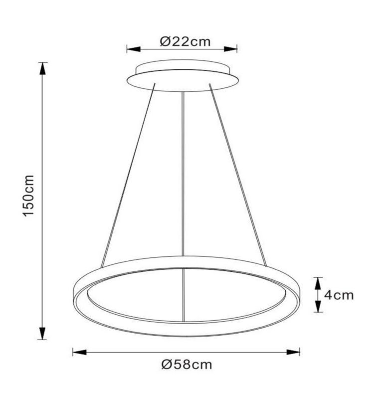 Lampa wisząca Lucide VIDAL złoto-odcienie złota LED 48W biały ciepły 2700K 2987lm IP20 wym:150x58x58cm - 1 szt.