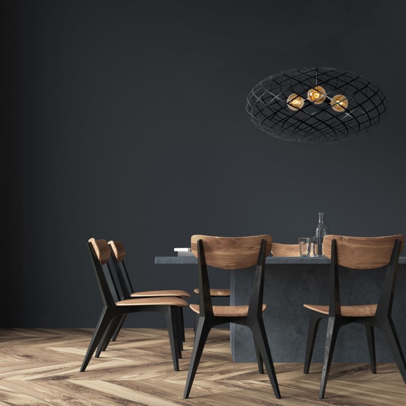 Lampa wisząca Lucide Wolfram 1156 czarna nowoczesna 3xE27 x 60W 1 szt.