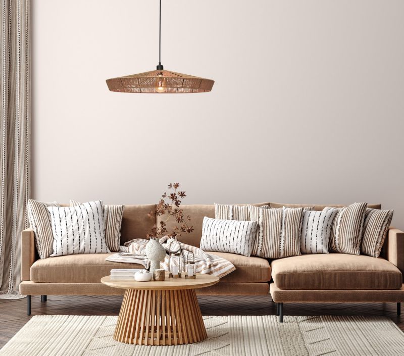 Lampa wisząca Lucide Yunkai 5707 jasne drewno boho 1xE27 x 60W 1 szt.