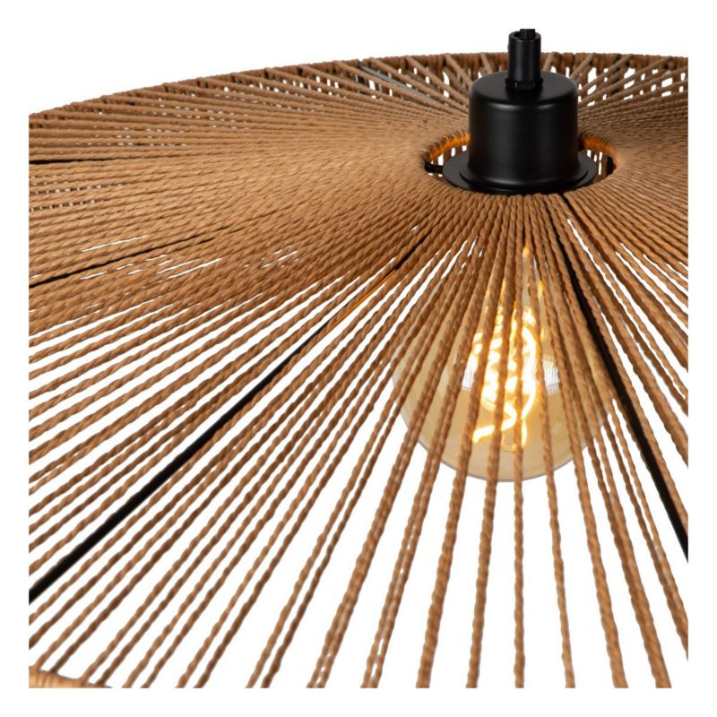 Lampa wisząca Lucide Yunkai 5707 jasne drewno boho 1xE27 x 60W 1 szt.