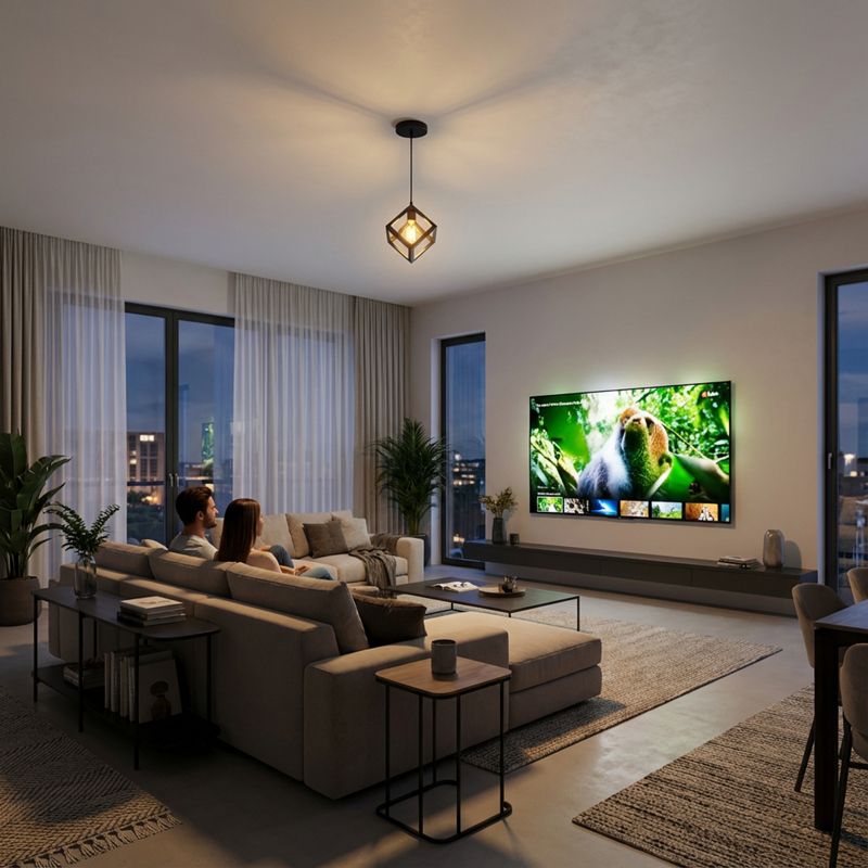 Lampa Wisząca Lumiled Sufitowa Geometryczna Kwadrat Zwis LED E27 Czarna 1 szt.