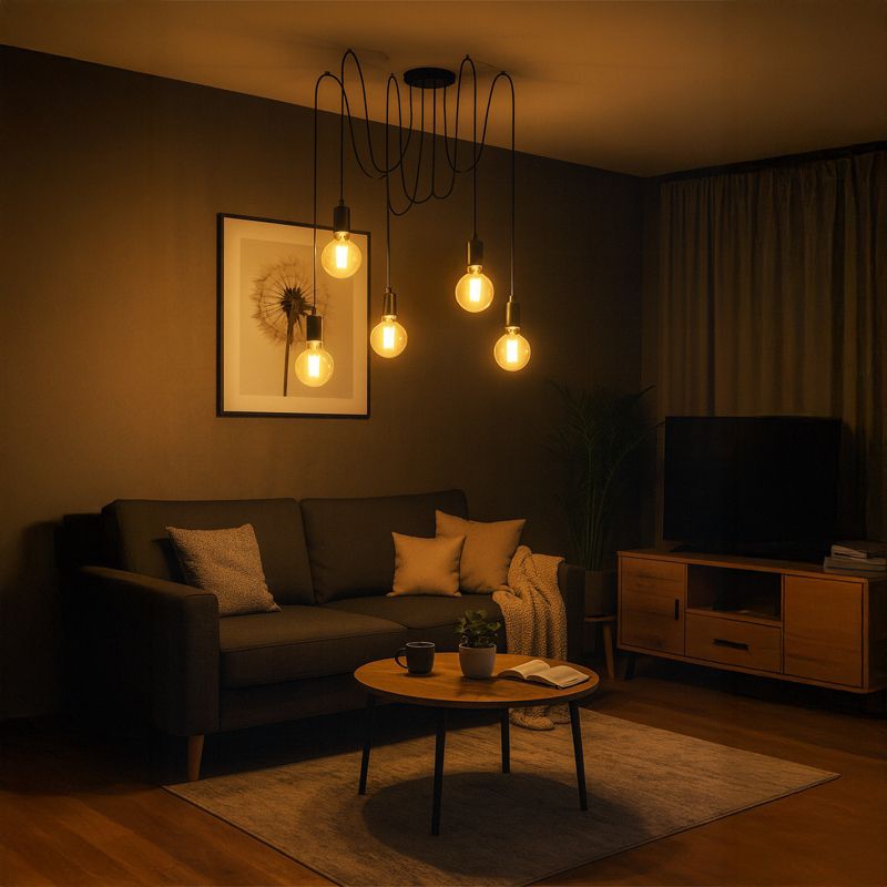 Lampa Wisząca Lumiled Sufitowa Pająk 5 ramion do LED 5x E27 1 szt.
