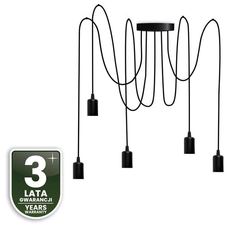 Lampa Wisząca Lumiled Sufitowa Pająk 5 ramion do LED 5x E27 1 szt.