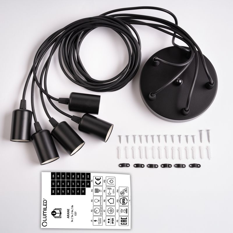 Lampa Wisząca Lumiled Sufitowa Pająk 5 ramion do LED 5x E27 1 szt.