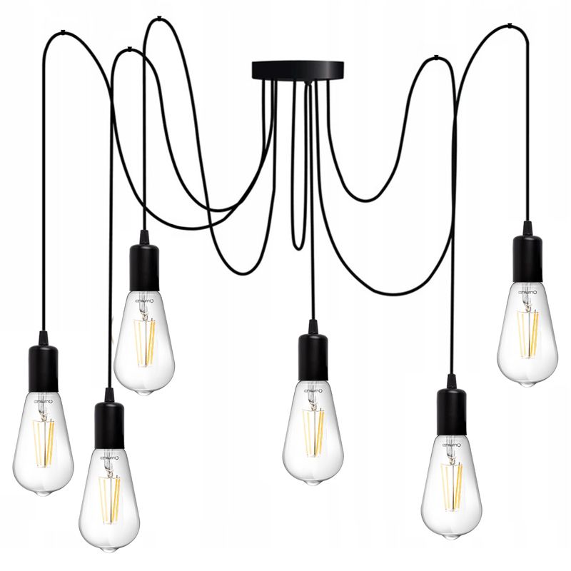 Lampa Wisząca Lumiled Sufitowa Pająk 6 Ramion do LED 6x E27 1 szt.