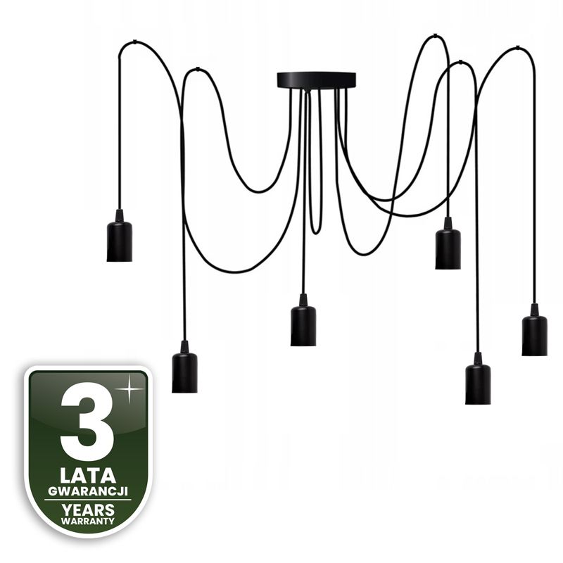 Lampa Wisząca Lumiled Sufitowa Pająk 6 Ramion do LED 6x E27 1 szt.