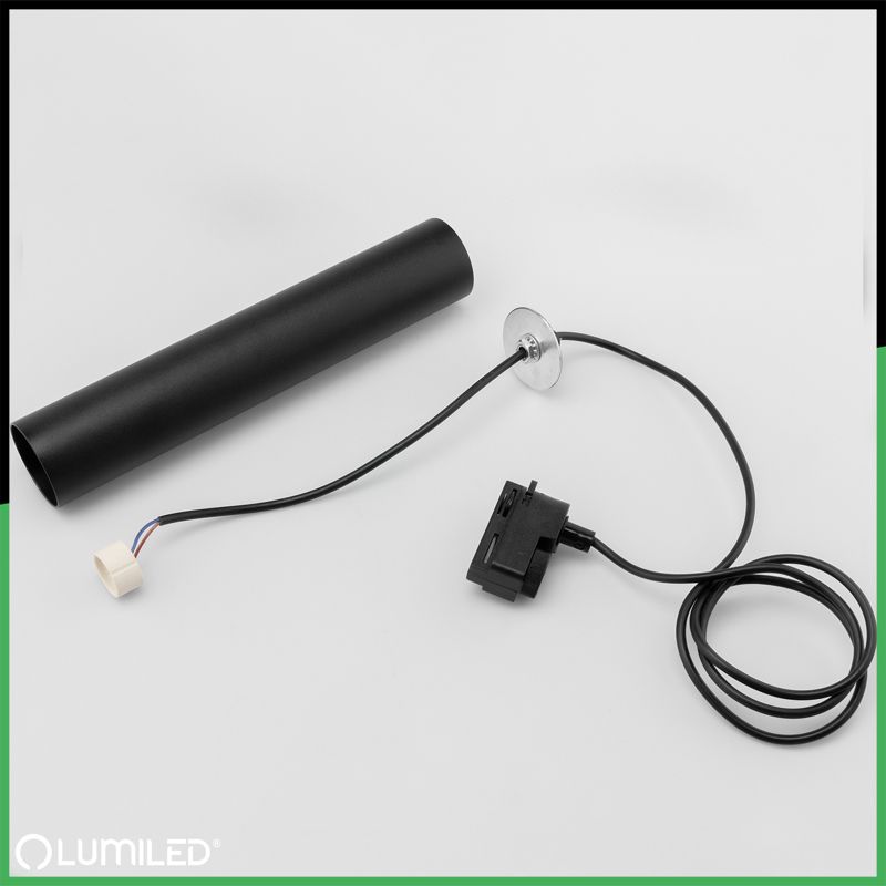 Lampa Wisząca Lumiled Szynoprzewód Lumiled Zwis Szyna 29cm Reflektor GU10 LED Czarny 1 szt.