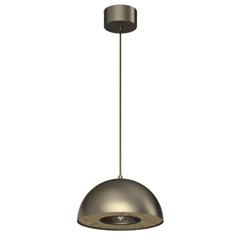 Lampa wisząca Luminex Elgund czarny matowa-ciemne drewno wym