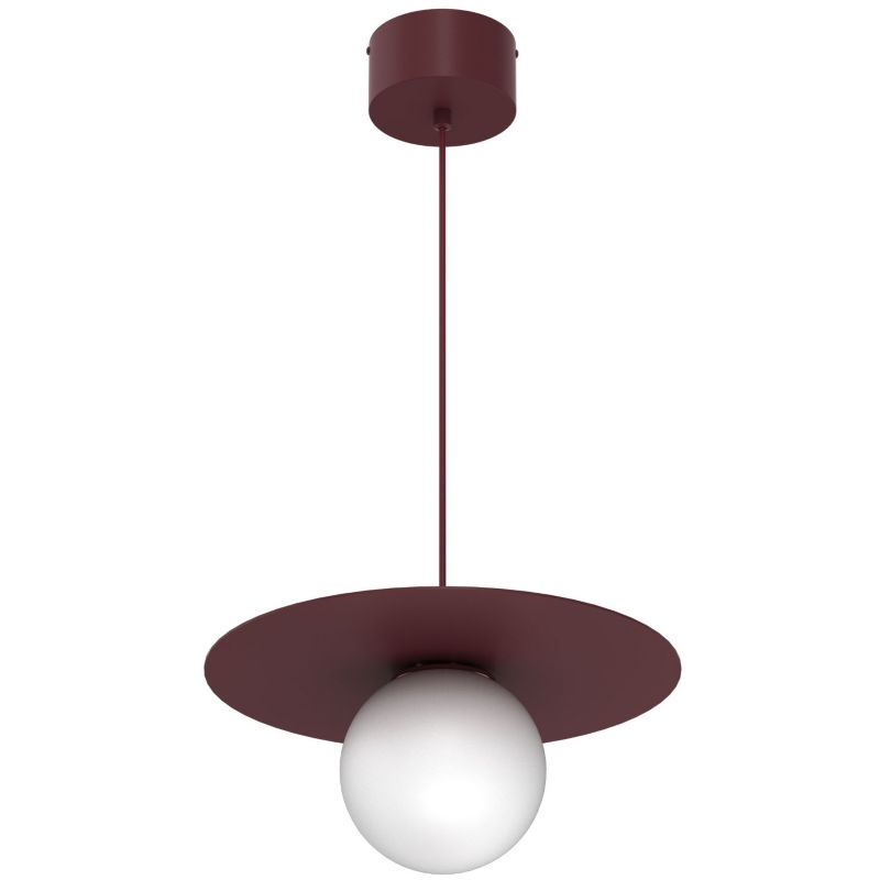 Lampa wisząca Luminex Flat czerwona 1xE27x15W IP20 wym:19x35x35cm - 1 szt.
