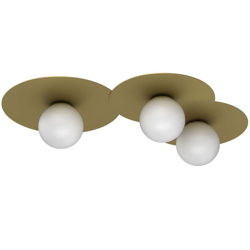 Lampa wisząca Luminex Flat mosiężno-złota 3xE27 x 15W IP20 wym:19x80x50cm - 1 szt.