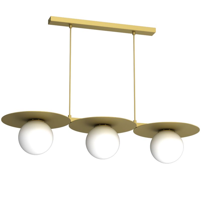 Lampa wisząca Luminex Flat mosiężno-złota 3xE27x15W IP20 wym:19x80x50cm - 1 szt.