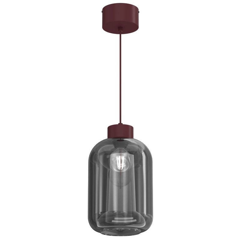 Lampa wisząca Luminex Galante czerwona 1xE27x15W IP20 wym:125x20x20cm - 1 szt.
