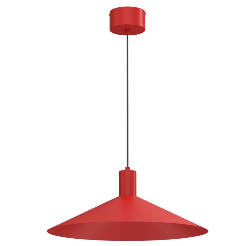 Lampa wisząca Luminex Nox czerwona matowa 1xGU10x8W IP20 wym:120x50x50cm - 1 szt.
