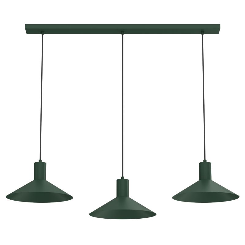 Lampa wisząca Luminex Nox zielona 3xGU10x8W IP20 wym:110x115x30cm - 1 szt.