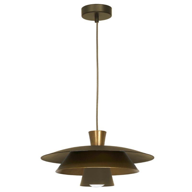 Lampa wisząca Luminex Plato 1709 tytanowe złoto-złoty mat dekoracyjna 1xE27 x 15W 1 szt.