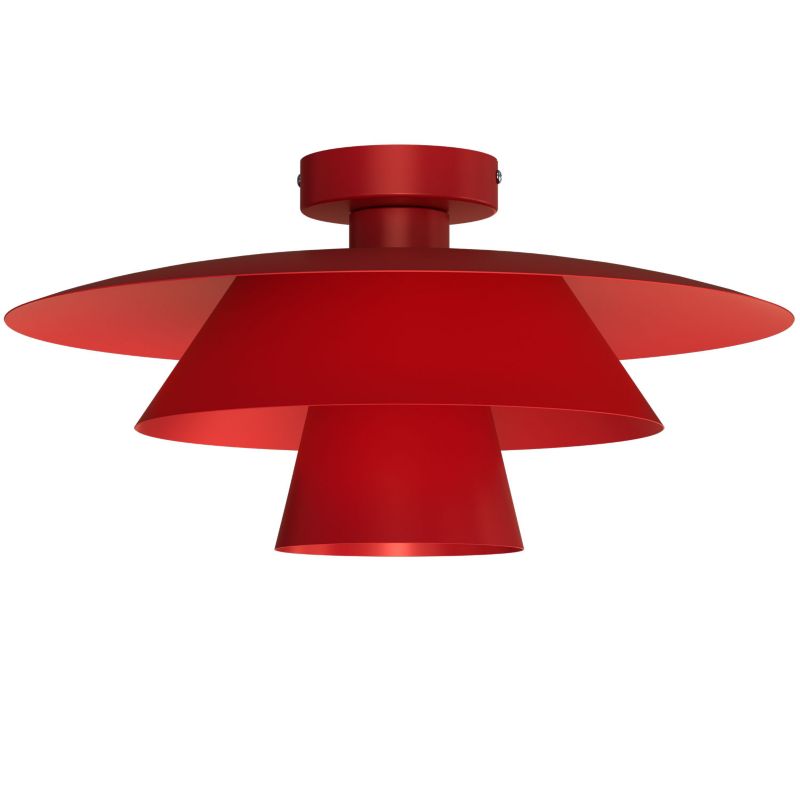Lampa wisząca Luminex Plato czerwona matowa 1xE27x15W IP20 wym:16,5x32x32cm - 1 szt.