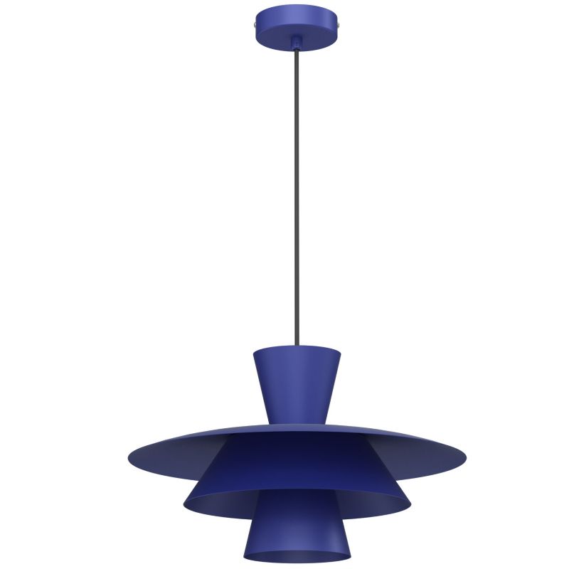 Lampa wisząca Luminex Plato niebiesko-turkusowa 1xE27x15W IP20 wym:110x32x32cm - 1 szt.