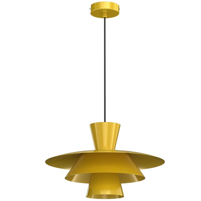 Lampa wisząca Luminex Plato żółto-pomarańczowa 1xE27x15W IP20 wym:110x32x32cm - 1 szt.