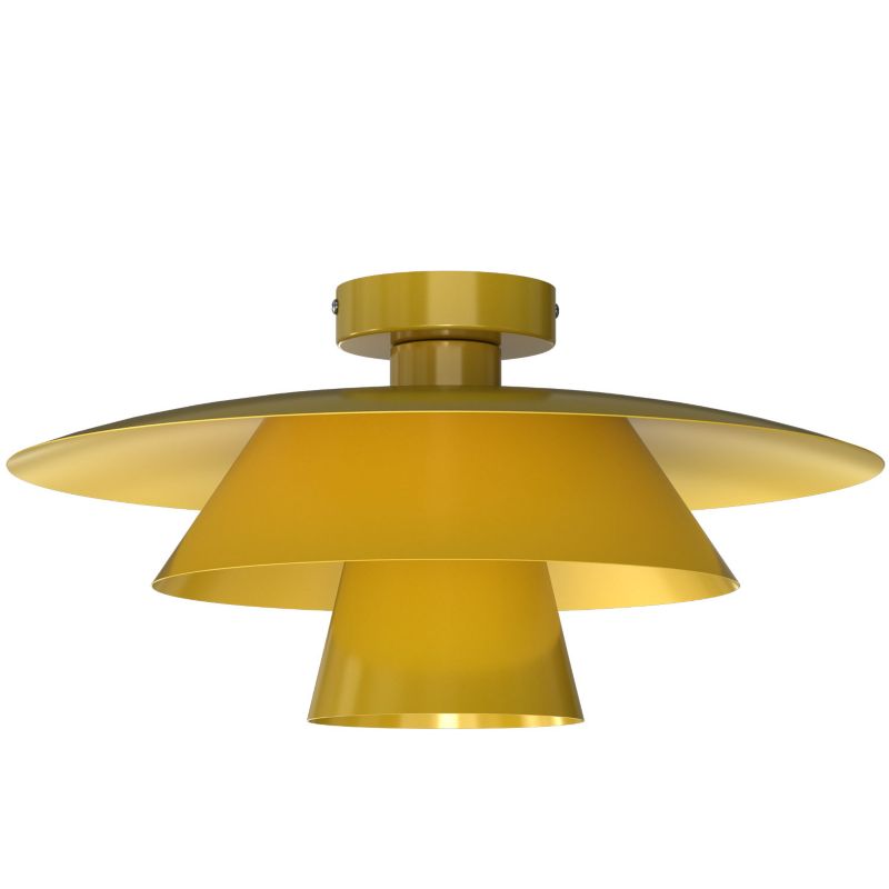 Lampa wisząca Luminex Plato żółto-pomarańczowa 1xE27x15W IP20 wym:16,5x32x32cm - 1 szt.