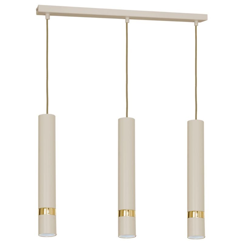 Lampa wisząca Luminex Reno 5169 kremowo-złoty połysk tuby 3xGU10 x 8W 1 szt.