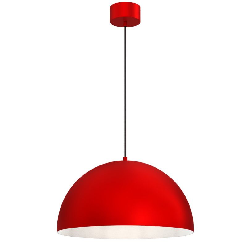 Lampa wisząca Luminex Single czerwono-biała wym: 145 x 50 x 50 cm 1xE27 x 15W 1 szt.