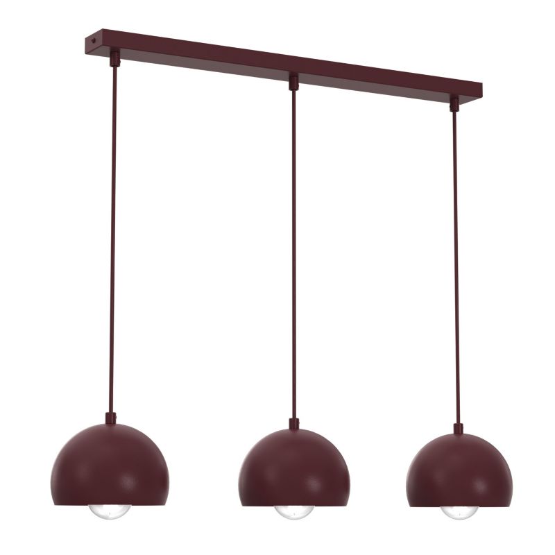 Lampa wisząca Luminex Sool czerwona 3xE27x15W IP20 wym:110x65x15cm - 1 szt.