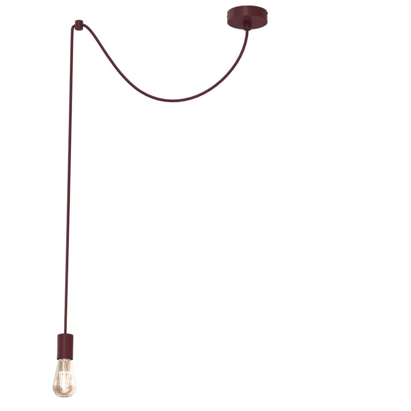 Lampa wisząca Luminex Spindel czerwona 1xE27x15W IP20 wym:250x15x15cm - 1 szt.