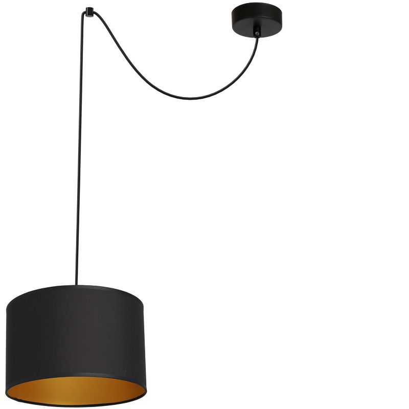 Lampa wisząca Luminex Spindel Shade czarny matowa-złota wym