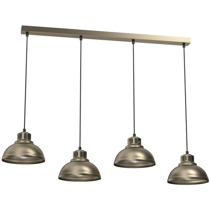 Lampa wisząca Luminex Sven tytanowe złoto-czarna wym: 110 x 105 x 21 cm 4xE27 x 15W 1 szt.