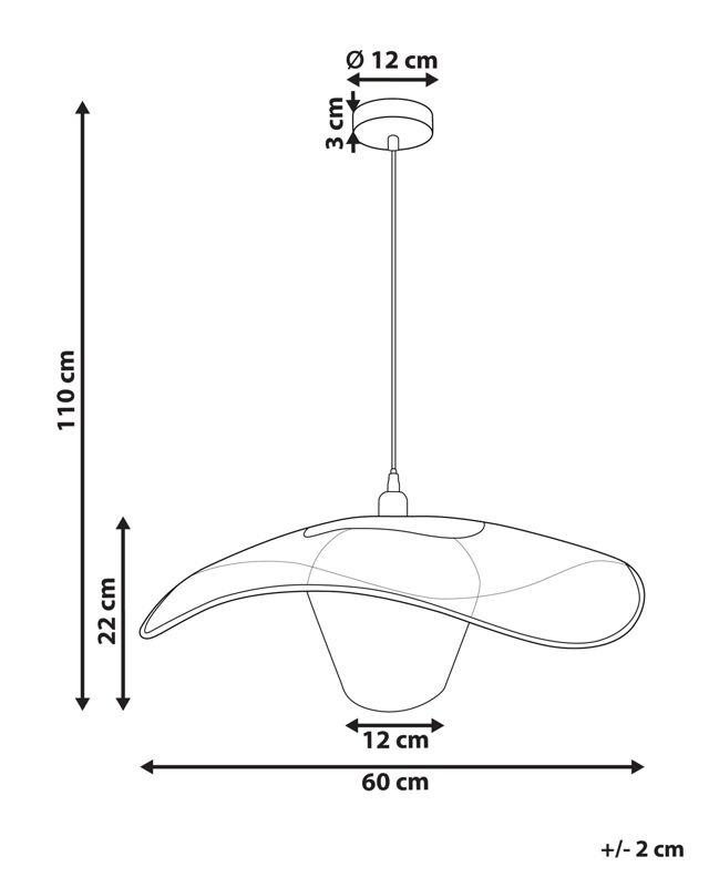 Lampa wisząca Lunga Metal Czarny 1 szt.