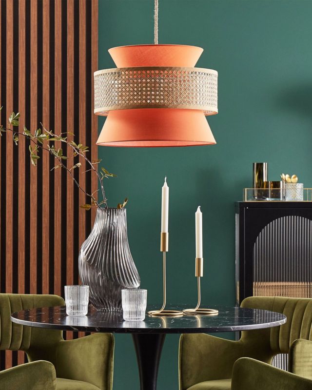 Lampa wisząca Luyano Rattan Koralowy 1 szt.