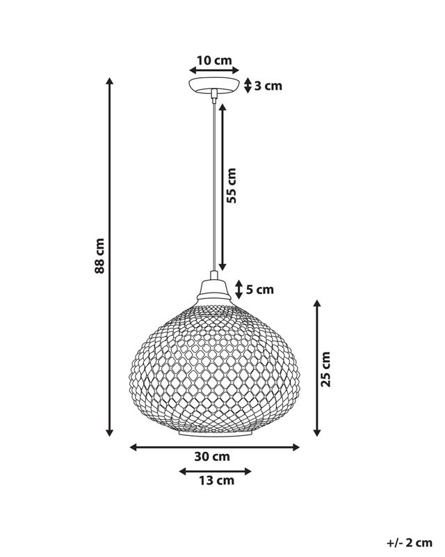 Lampa wisząca Madon Szkło Złoty 1 szt.