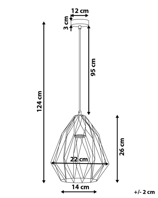 Lampa wisząca Magra Metal Czarny 1 szt.