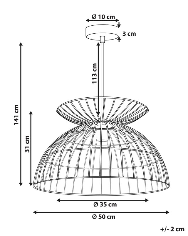 Lampa wisząca Mahanadi Metal Mosiężny 1 szt.