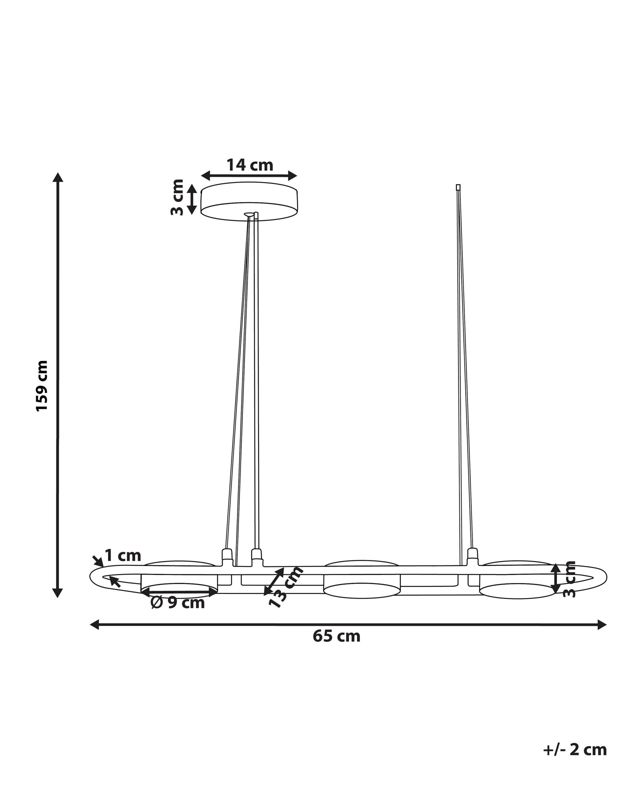 Lampa wisząca Mali Metal Czarny 1 szt.