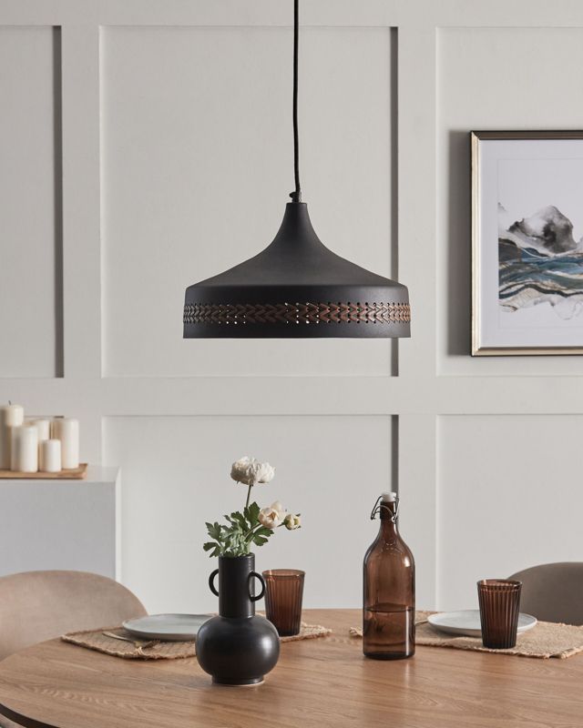 Lampa wisząca Mameyes Metal Czarny 1 szt.