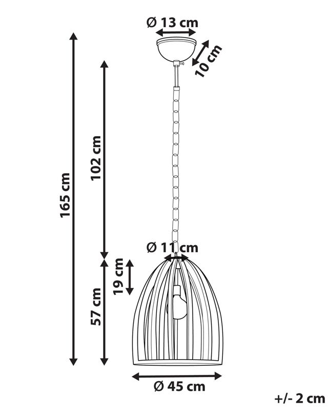 Lampa wisząca Manair Drewno Ciemne drewno 1 szt.