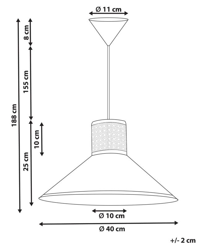 Lampa wisząca Mantua Rattan Biały 1 szt.