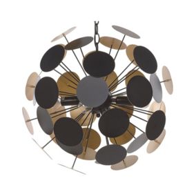 Lampa wisząca Maritsa Metal Czarno-złoty 1 szt.